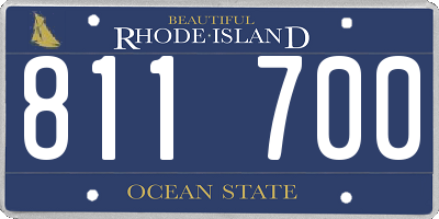 RI license plate 811700