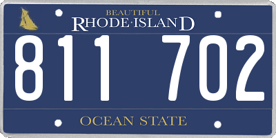RI license plate 811702