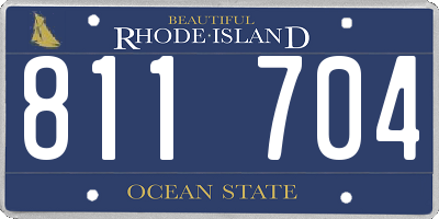 RI license plate 811704