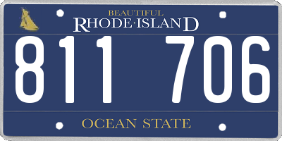 RI license plate 811706