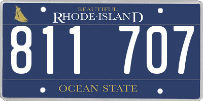 RI license plate 811707