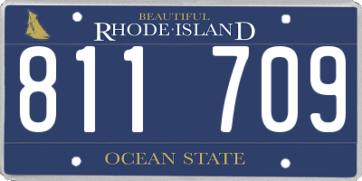 RI license plate 811709