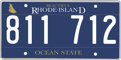 RI license plate 811712