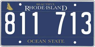 RI license plate 811713