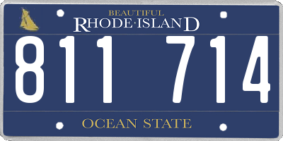 RI license plate 811714
