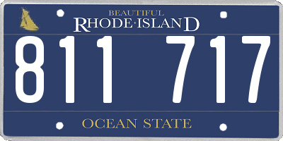 RI license plate 811717