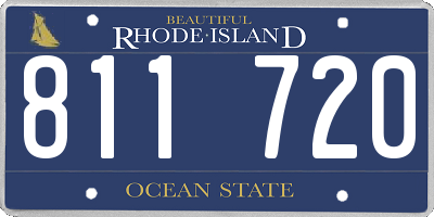 RI license plate 811720