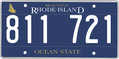 RI license plate 811721