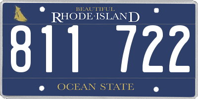 RI license plate 811722