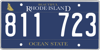 RI license plate 811723