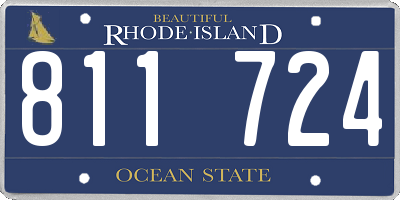 RI license plate 811724