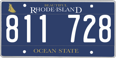 RI license plate 811728