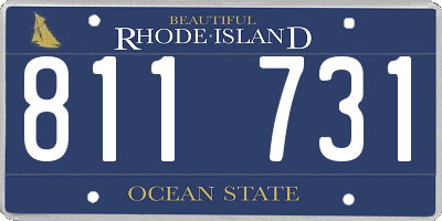 RI license plate 811731