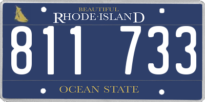 RI license plate 811733