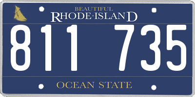RI license plate 811735