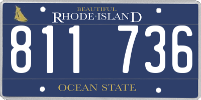 RI license plate 811736