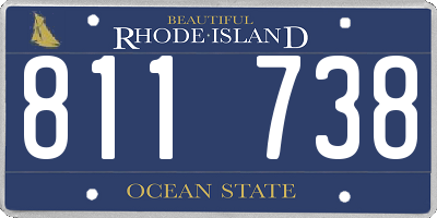 RI license plate 811738