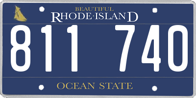 RI license plate 811740