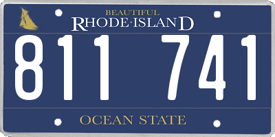 RI license plate 811741