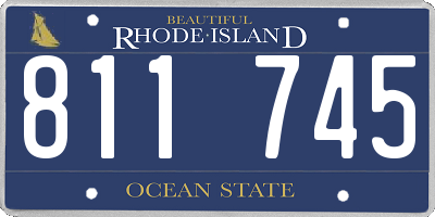 RI license plate 811745