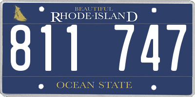 RI license plate 811747