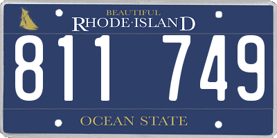 RI license plate 811749