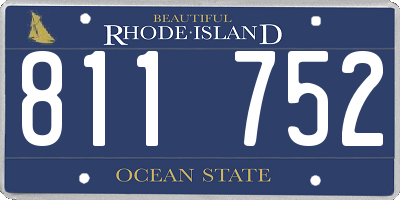RI license plate 811752
