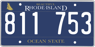 RI license plate 811753