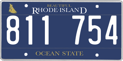 RI license plate 811754
