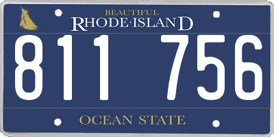RI license plate 811756