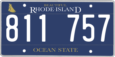 RI license plate 811757