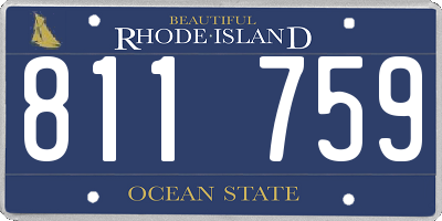 RI license plate 811759