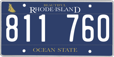 RI license plate 811760