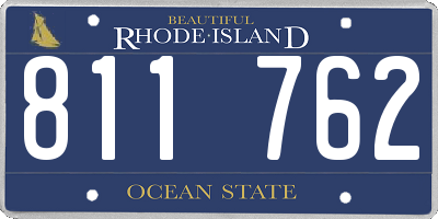 RI license plate 811762