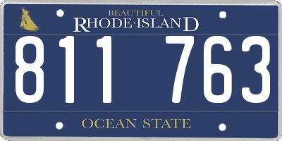 RI license plate 811763