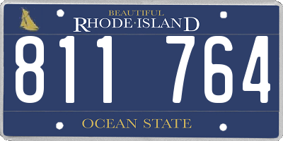 RI license plate 811764