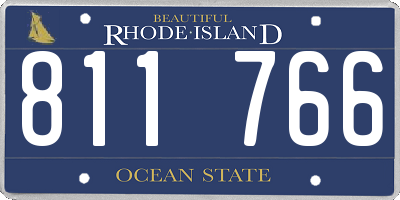 RI license plate 811766