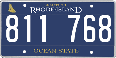 RI license plate 811768