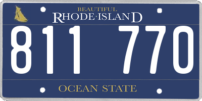 RI license plate 811770