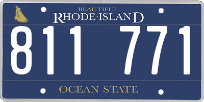 RI license plate 811771