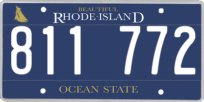 RI license plate 811772
