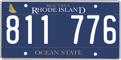 RI license plate 811776