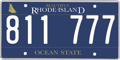 RI license plate 811777