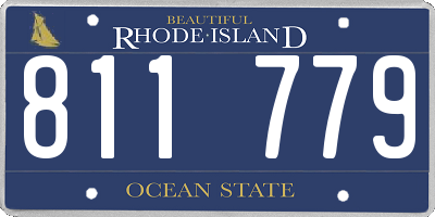 RI license plate 811779