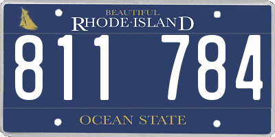 RI license plate 811784