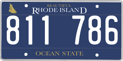 RI license plate 811786