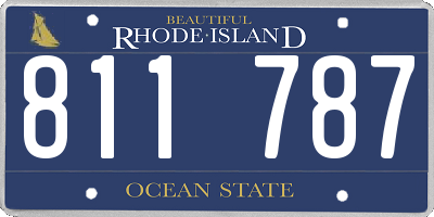 RI license plate 811787