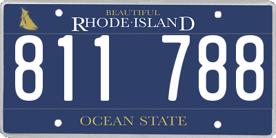 RI license plate 811788
