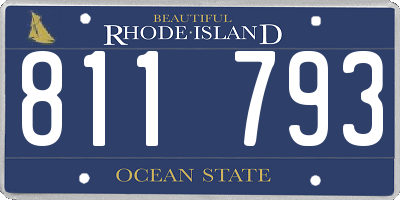 RI license plate 811793