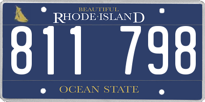 RI license plate 811798
